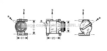 AVA QUALITY COOLING ftak090 -  Компрессор, кондиционер